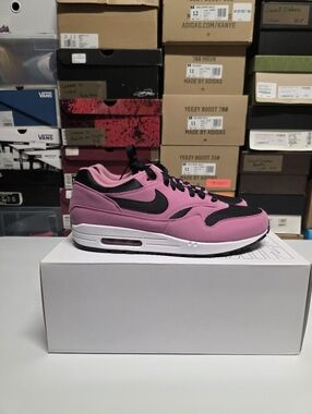 Nike Air Max 1 By You Pink (Fusha) Black White Men's Customized Sneaker